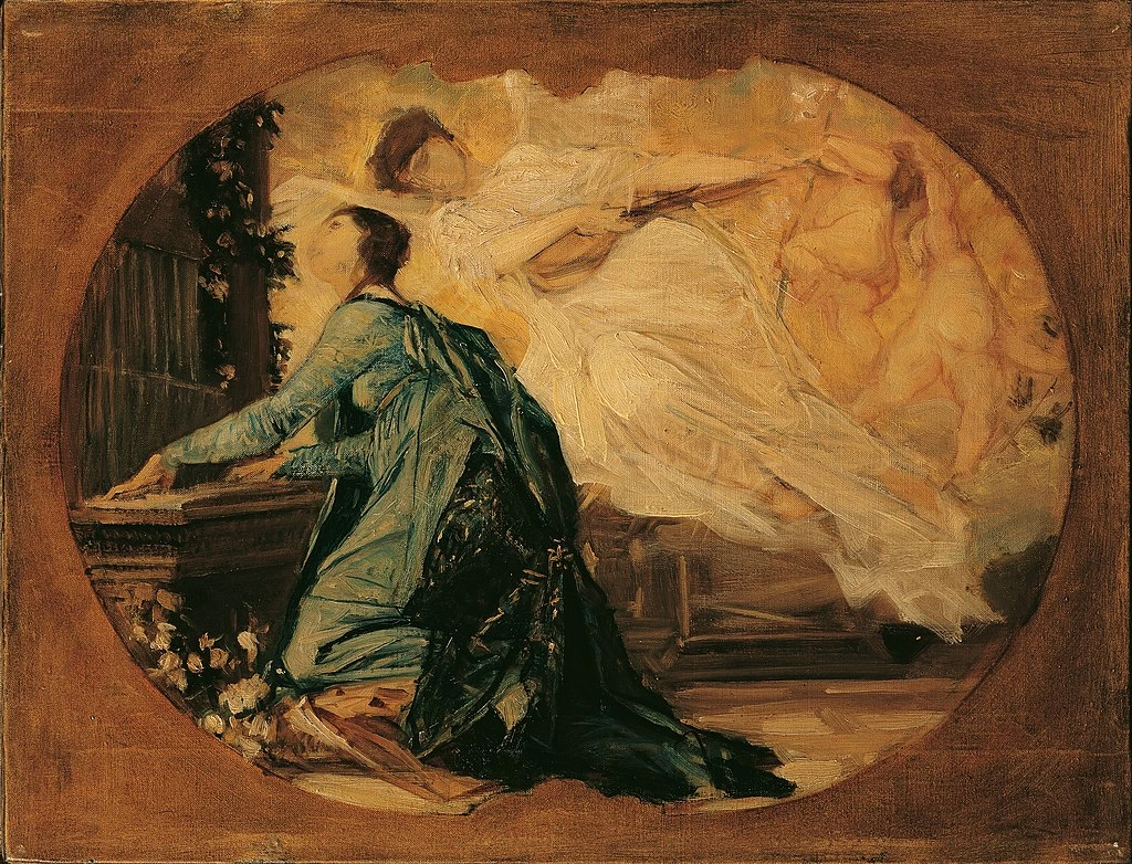 Disegno per l'allegoria della musica (organista) - 1459, Österreichische Galerie Belvedere